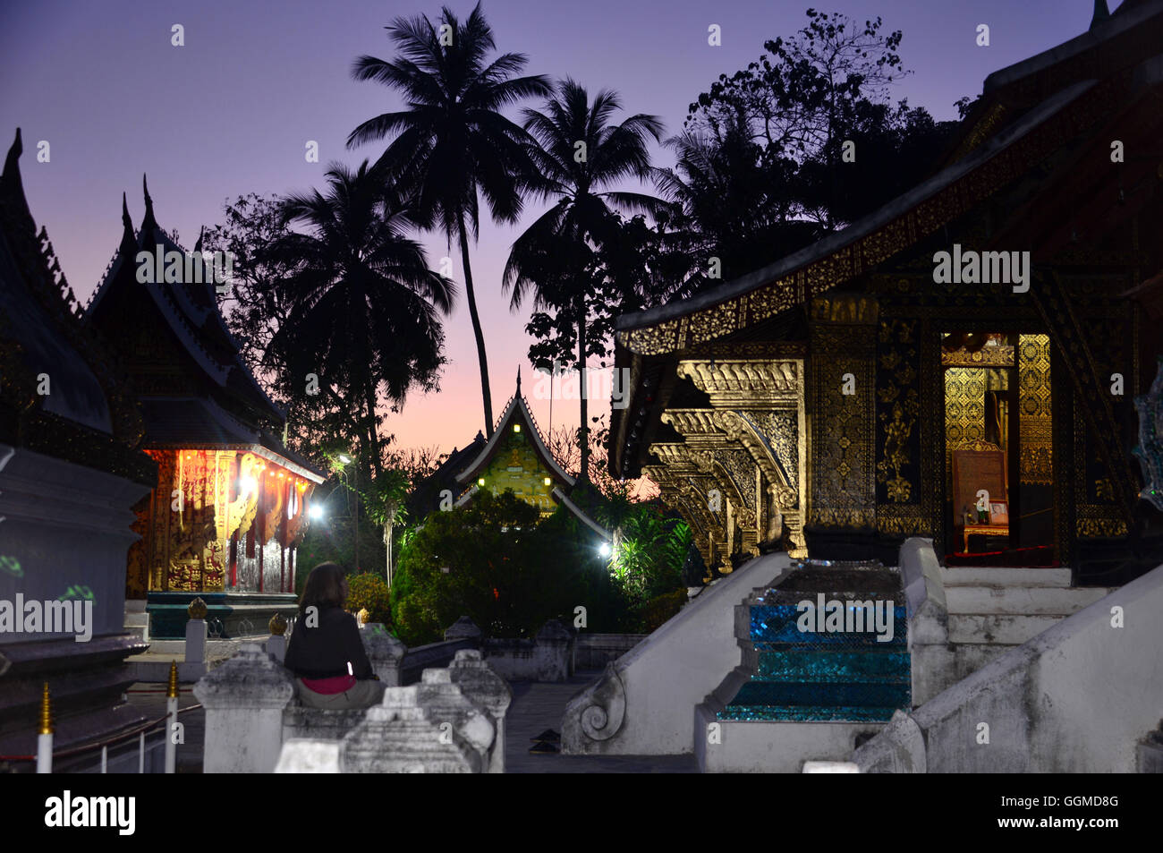 Wat Xieng Thong, Luang Prabang, Laos, Asia Foto Stock