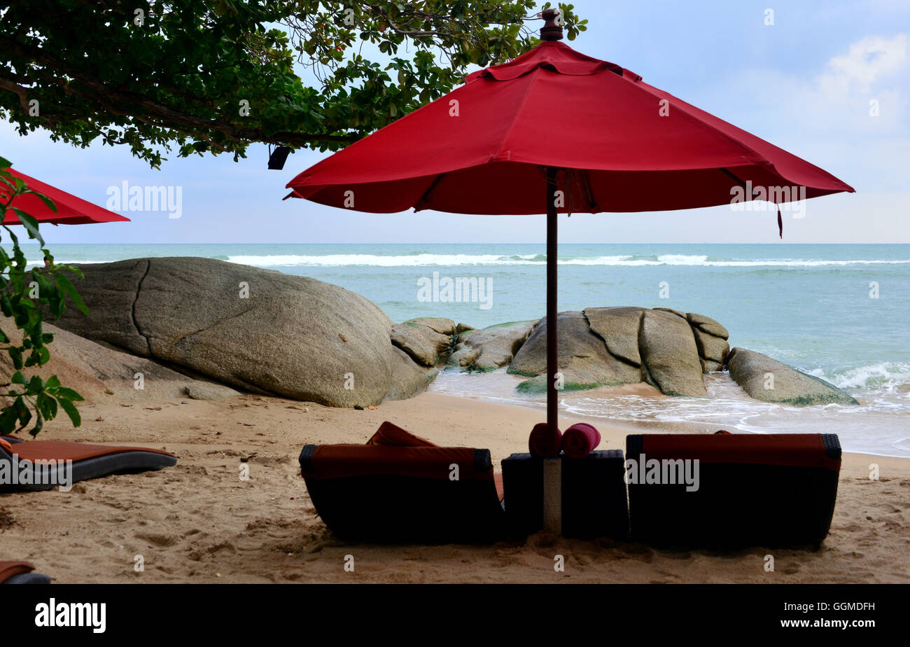 Hotel : Rockies Resort, Lamai Beach, Isola di Samui, Golf di thailandia, tailandia Foto Stock