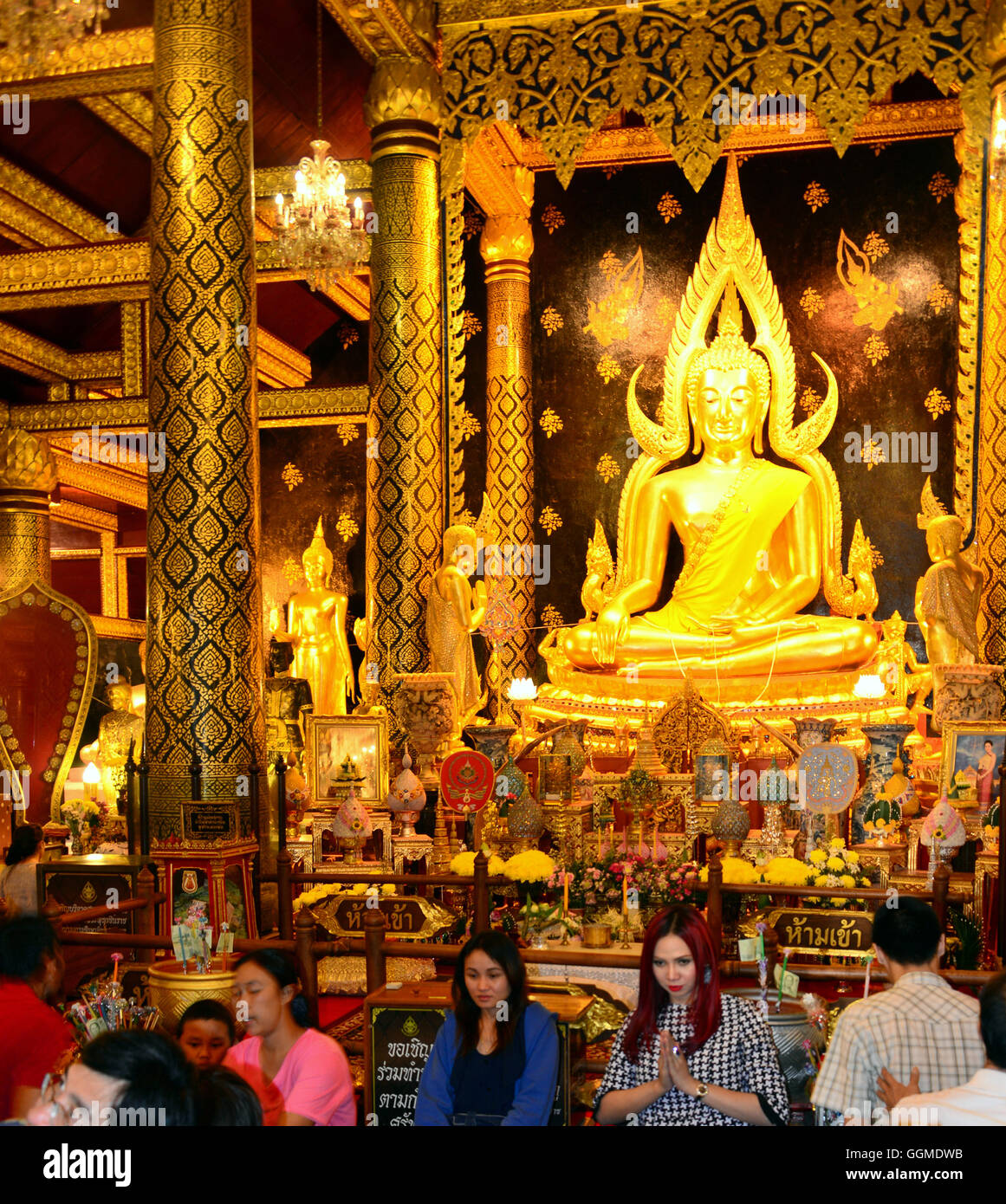 Wat Phra Sri Rattana Mahathat, Phitsanulokb, Thailandia Foto Stock