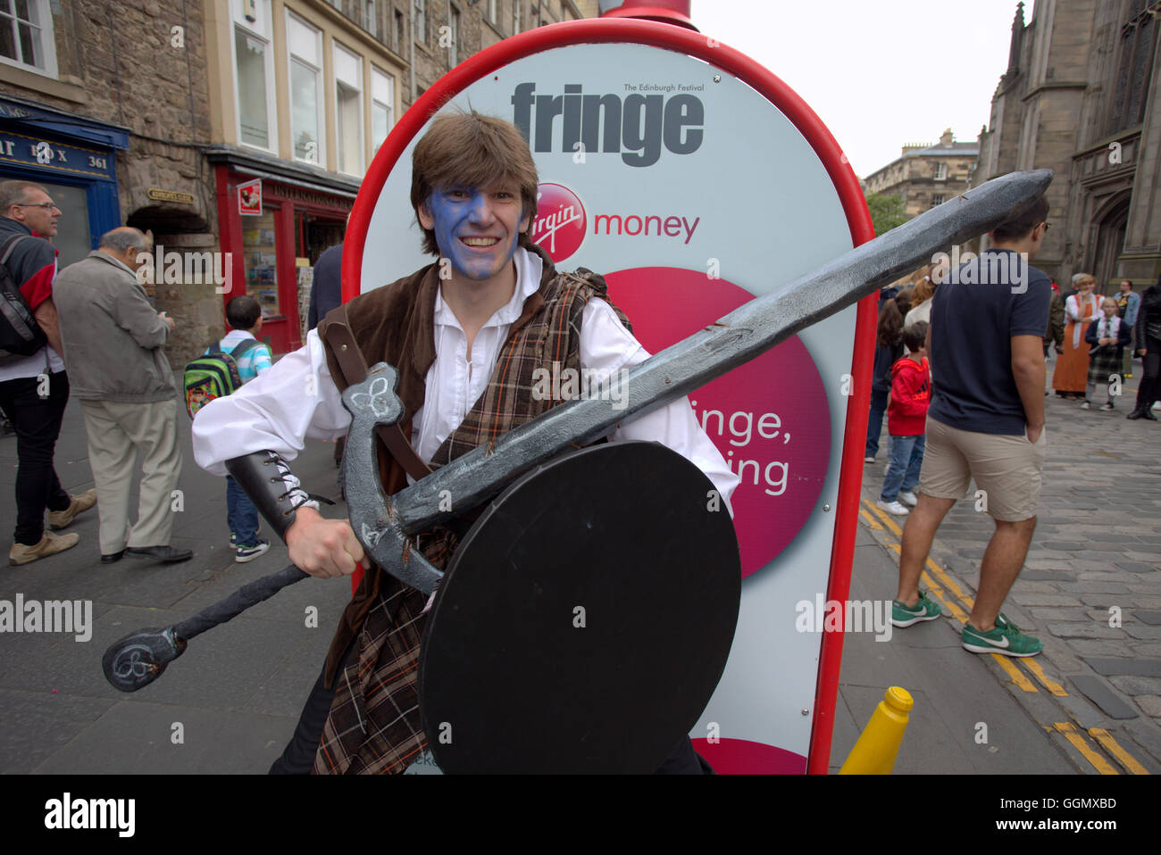Edimburgo, Scozia, UK 5 agosto 2016. Immagini dal primo giorno del 2016 Edinburgh Festival Fringe che questo anno dispone di più di 3 mila incredibile, unica e stimolante eventi oltre 05 - 29 agosto. Credito: Gerard Ferry/Alamy Live News Foto Stock