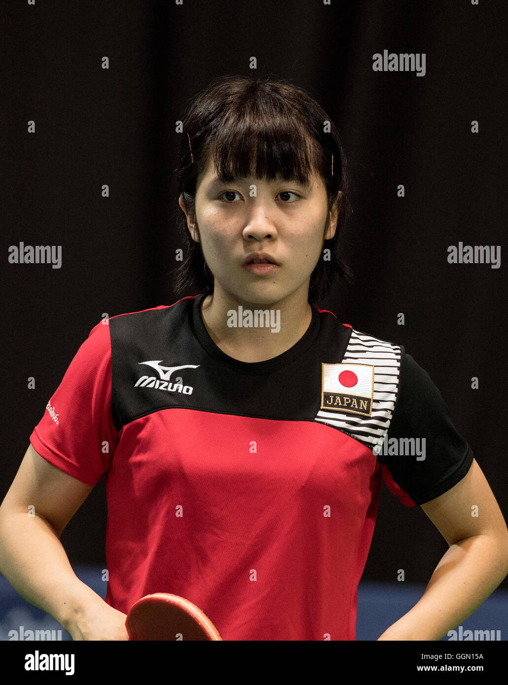 Rio de Janeiro, Brasile. 5 Ago, 2016. Miu Hirano (JPN) Tennis da tavolo : maschile e femminile Ping Pong training session durante il Rio 2016 Giochi Olimpici a Rio de Janeiro in Brasile . © Enrico Calderoni AFLO/sport/Alamy Live News Foto Stock