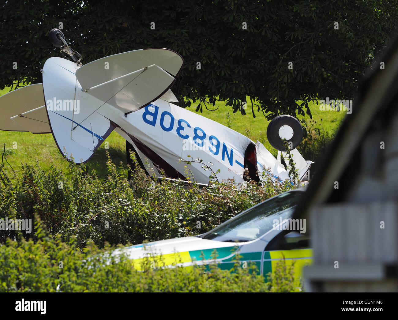 Private plane crash di un Piper Tri-Pacer PA-22-150 piano Foto Stock