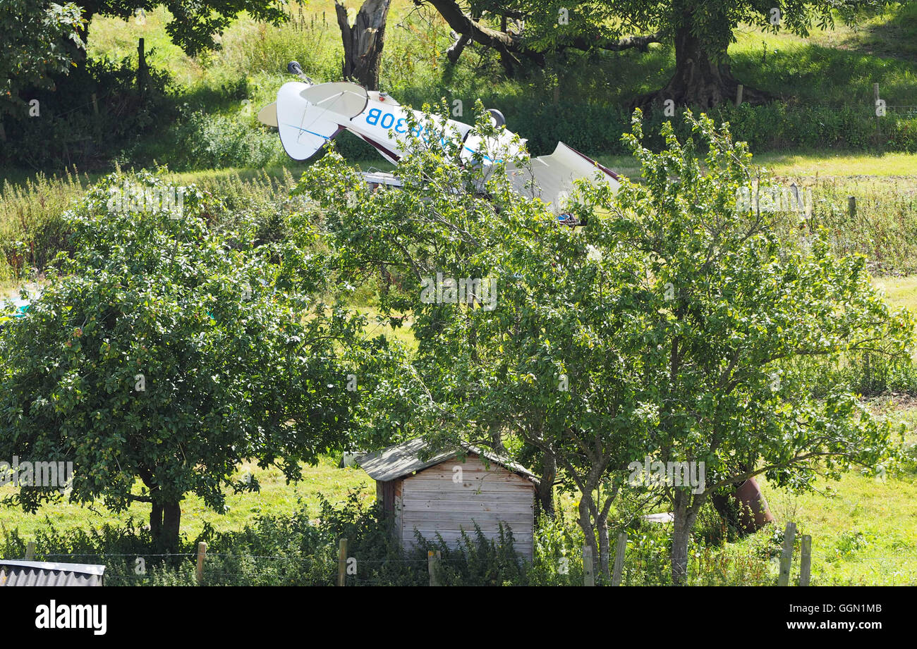 Private plane crash di un Piper Tri-Pacer PA-22-150 piano Foto Stock