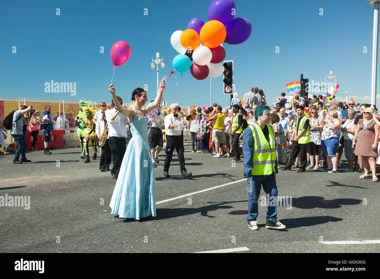 Brighton Pride 6 agosto 2016, Inghilterra. Foto Stock