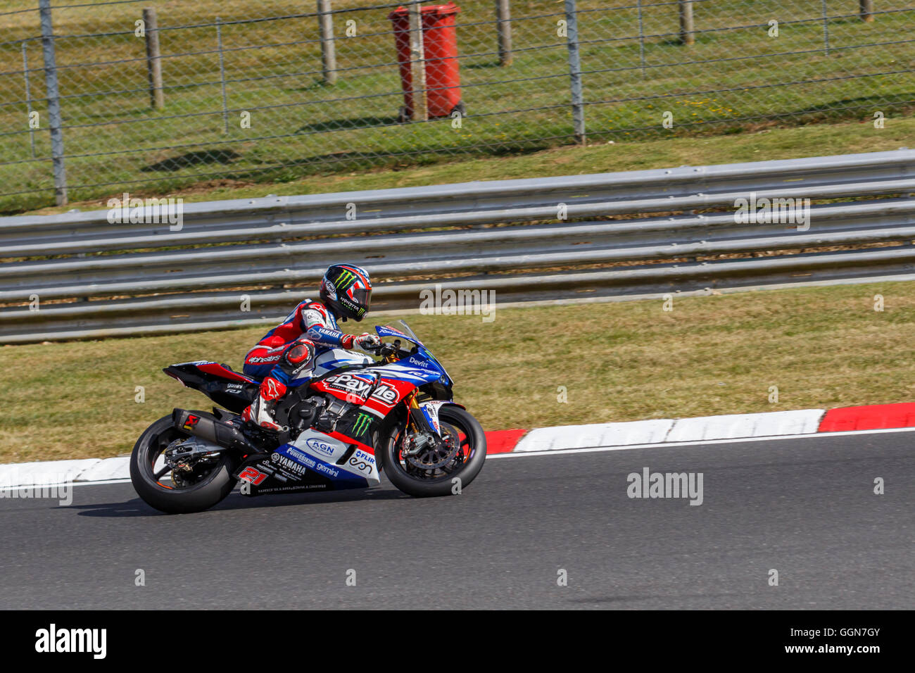 Brands Hatch, UK, 6 agosto 2016. John Hopkins equitazione per Epayme Yamaha team durante il BSB Datatag turno di qualificazione. Rick diacono / Alamy Live News Foto Stock