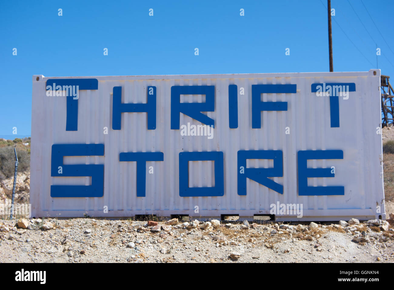La parsimonia store segno. Il Nevada. Stati Uniti d'America Foto Stock
