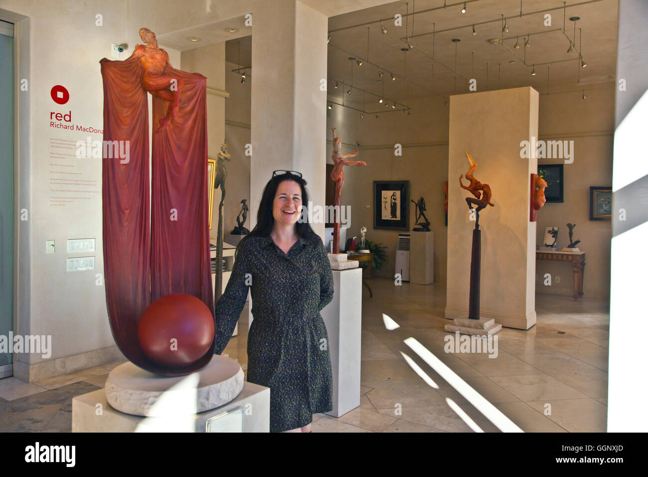 Richard McDonald statue del Dawson Cole Gallery - Carmelo, CALIFORNIA Foto Stock