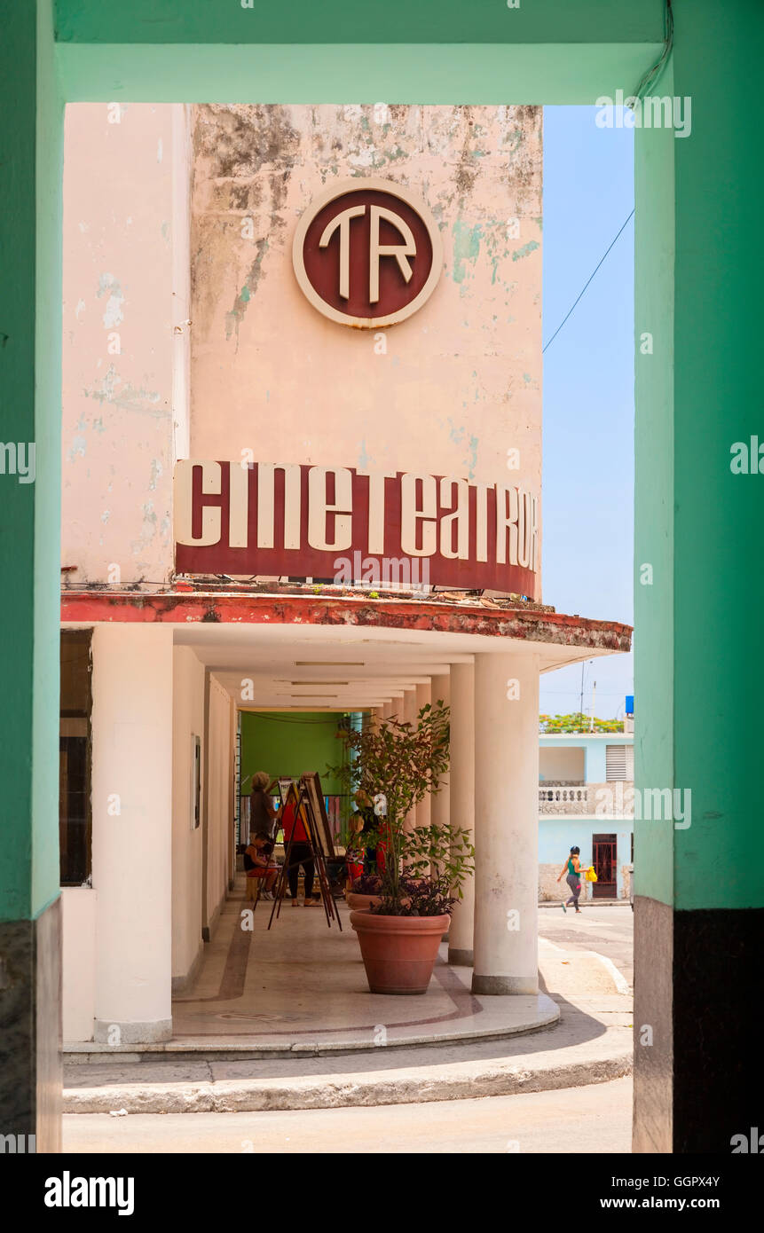 Il Cine Teatro (cinema) in Regla, Havana, Cuba. Foto Stock