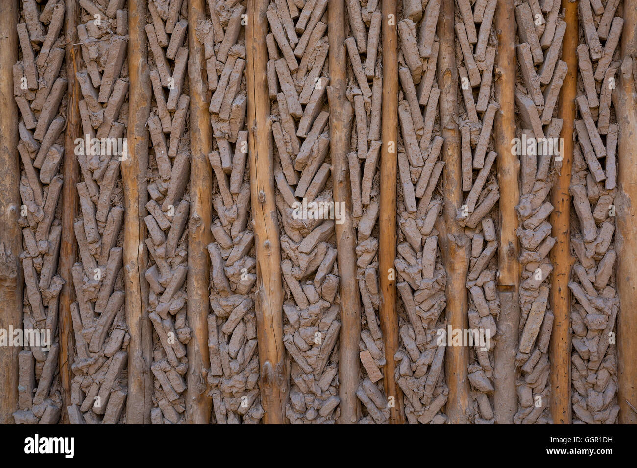 Vecchio stile di isolamento interno al muro. Foto Stock