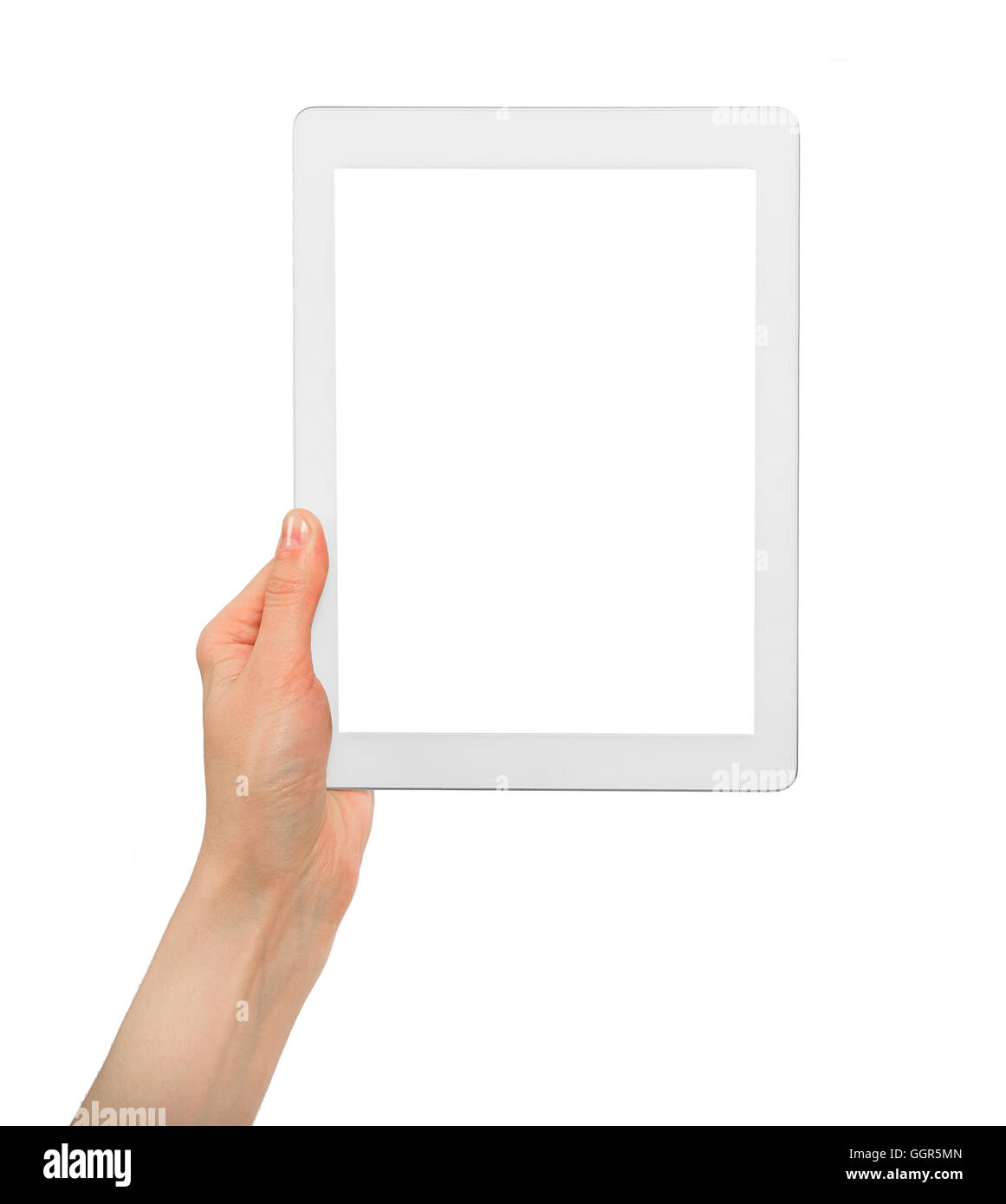 Router mobile con i tablet pc in mani femminili. Foto Stock