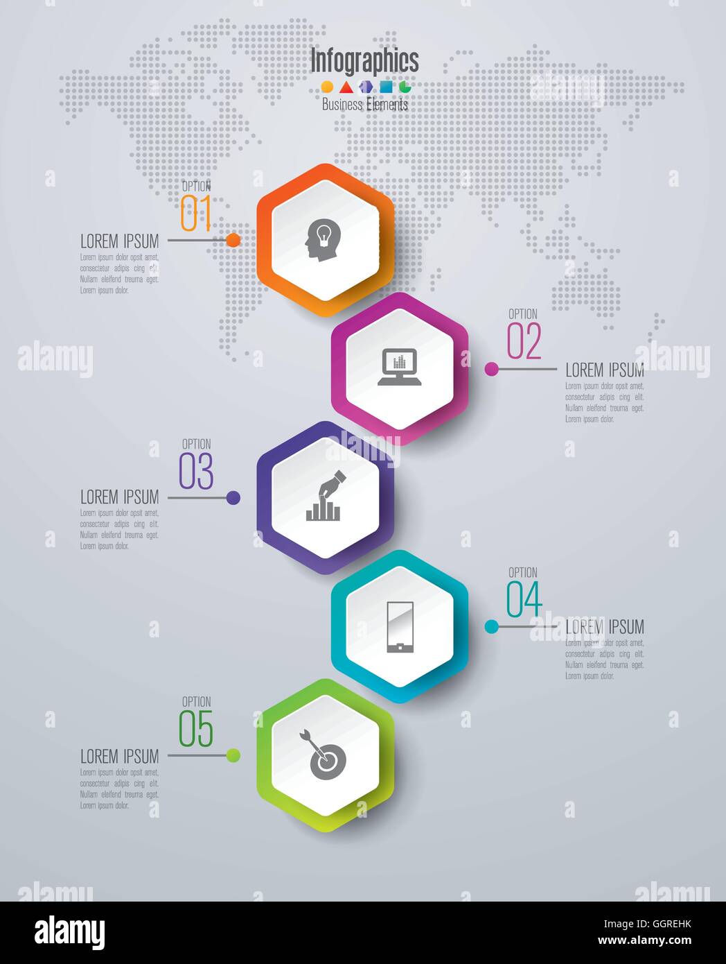 Timeline modello infographics illustrazione vettoriale e icone di business. Illustrazione Vettoriale