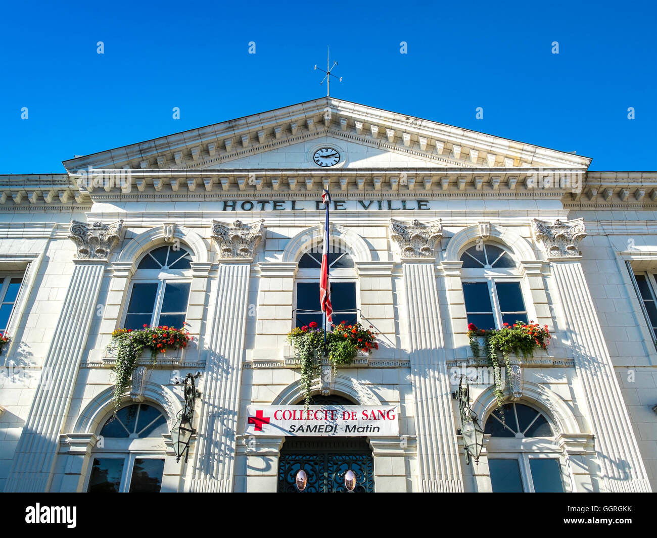 Preuilly-sur-Claise town hall - Francia. Foto Stock