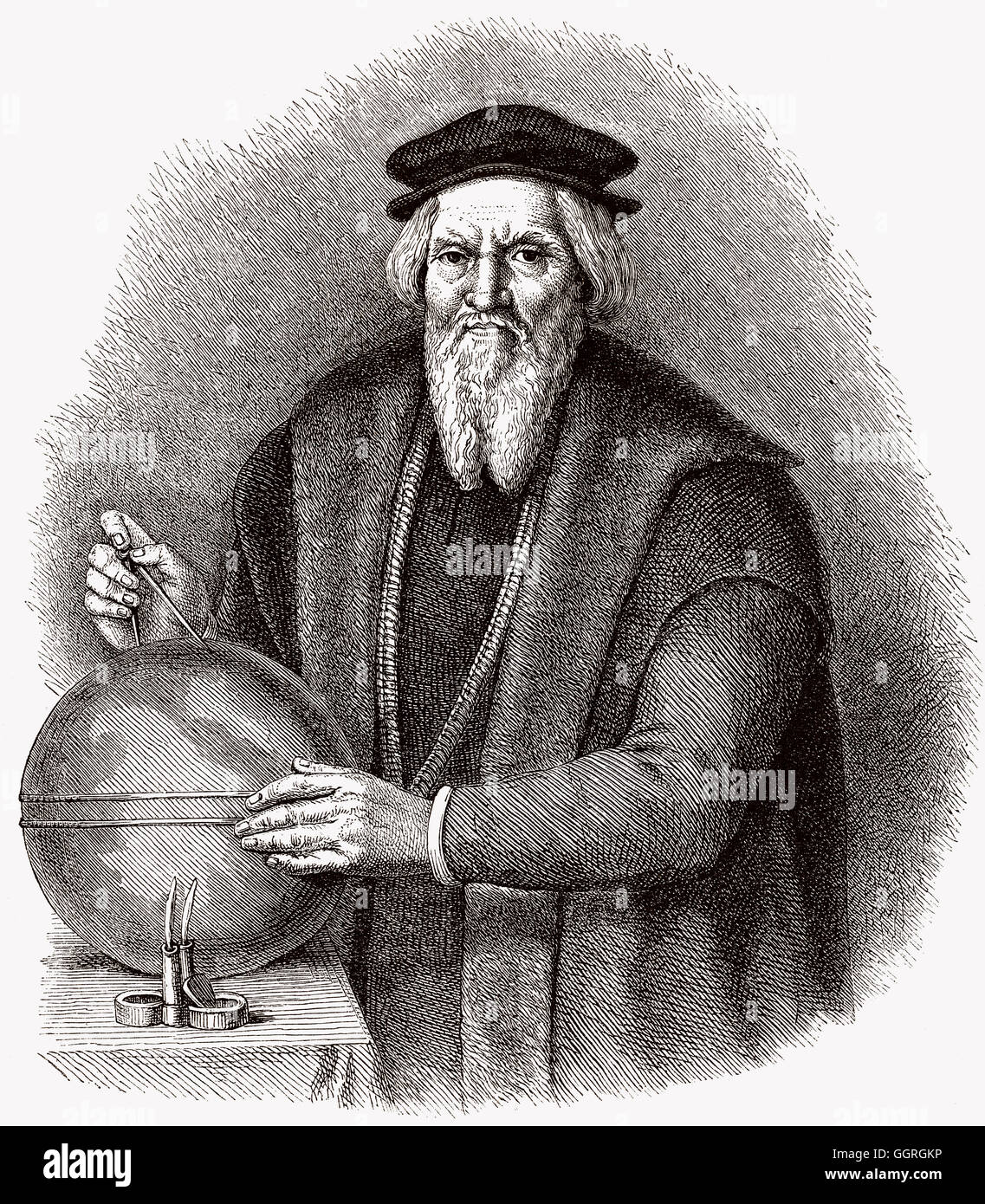 Sebastian Cabot, c. 1474 - 1557, un italiano di explorer Foto Stock