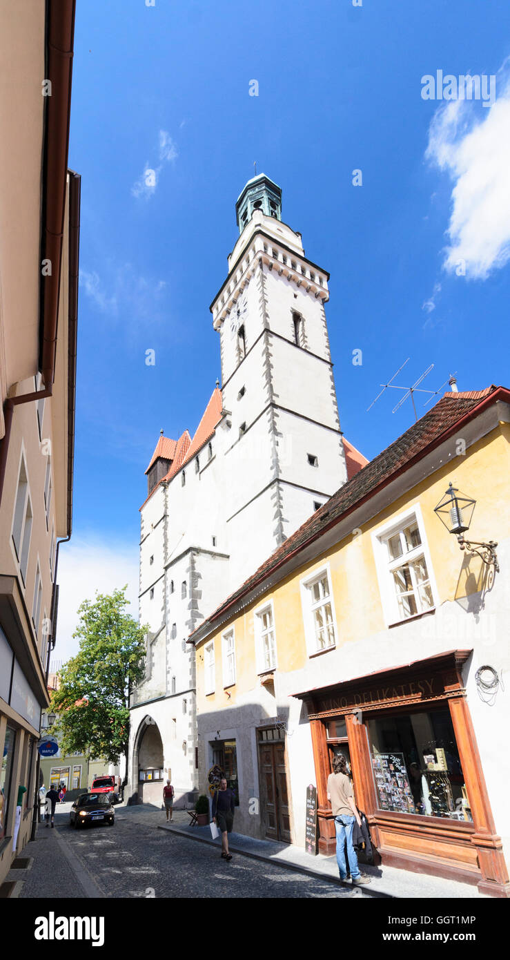Prachatice (Prachatitz): la Cattedrale di San Giacomo, Ceco, Jihocesky, Südböhmen, Boemia del Sud, Foto Stock