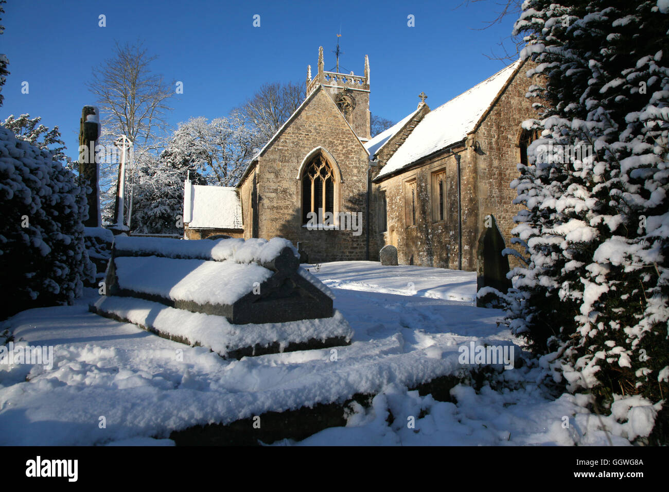 La Chiesa di Lydiard Millicent nel Wiltshire Foto Stock