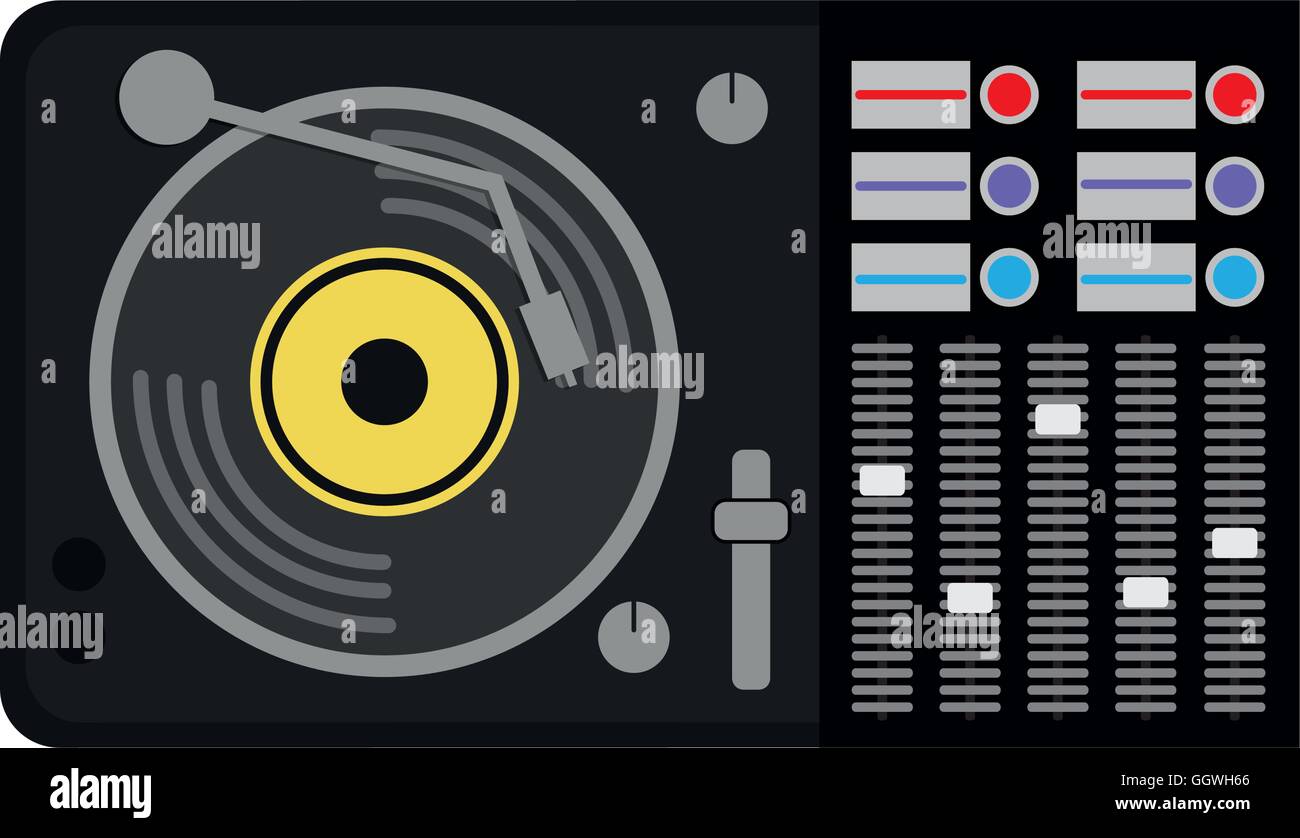 Macchina di vinile musica suono dj icona. Grafica vettoriale Immagine e  Vettoriale - Alamy