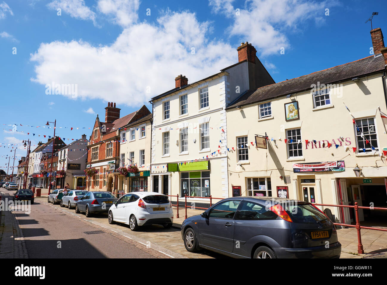 High Street Daventry Northamptonshire REGNO UNITO Foto Stock