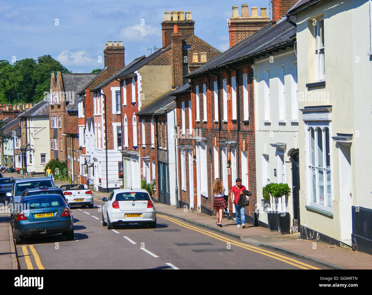 Castle Street, Berkhamsted, borough di Dacorum, Hertfordshire, Regno Unito Foto Stock