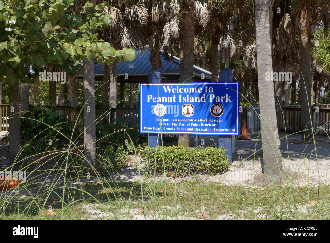 Peanut Island Park in Palm Beach County Florida del Sud è costituito da materiali di dragaggio Foto Stock