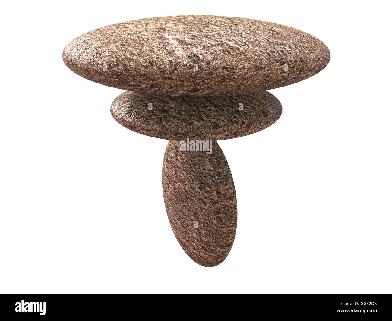 Isolato di costruzione in pietra illuminato dalla luce Foto Stock