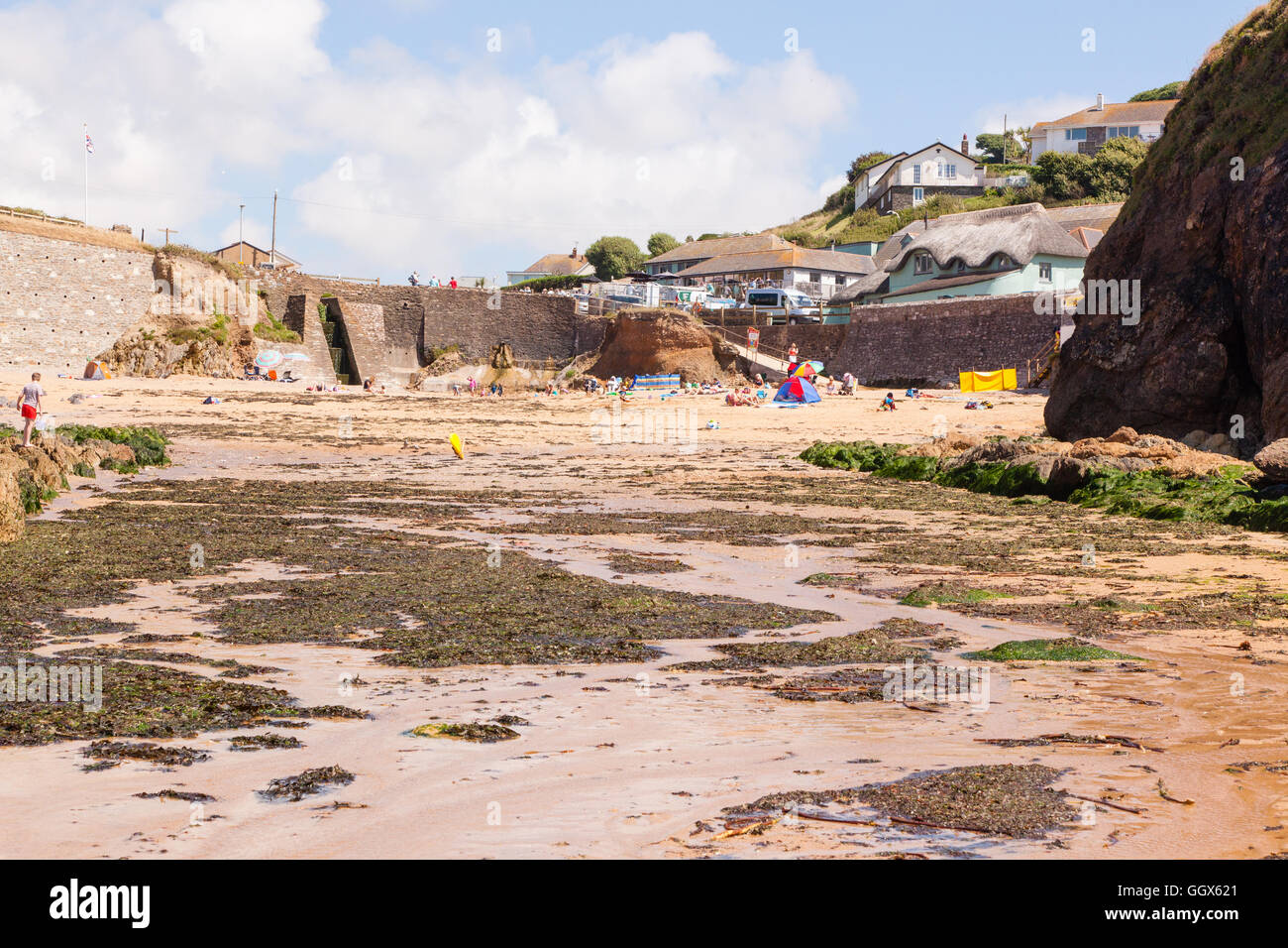 Mouthwell beach, Speranza Cove, South Devon, Inghilterra, Regno Unito. Foto Stock