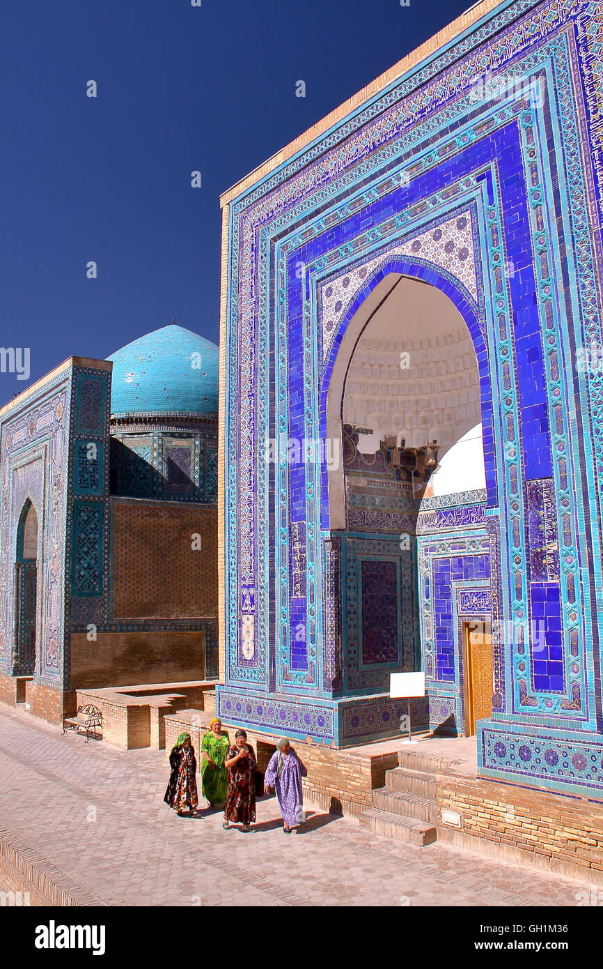 Lo Shah-i-Zinda in Samarcanda, Uzbekistan Foto Stock