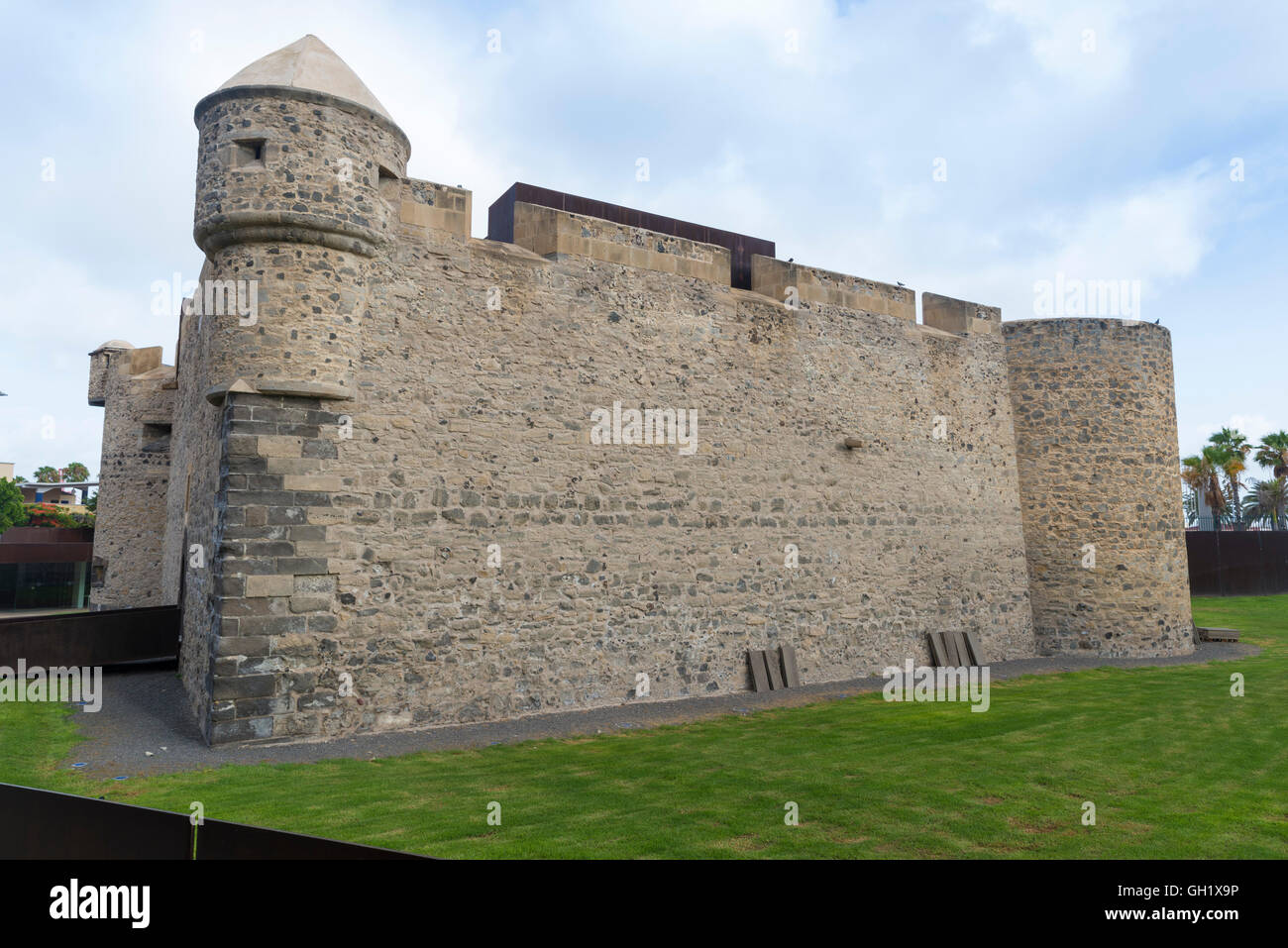 Il Castillo de la Luz (Castello di luce) o gli isolotti si trova nella strada Juan Rejon nel quartiere di La Isleta, in Foto Stock