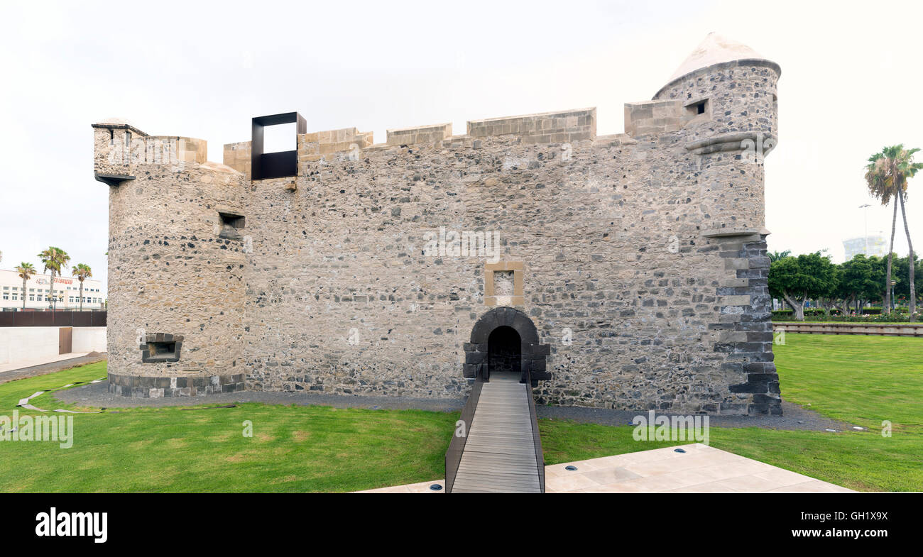 Il Castillo de la Luz (Castello di luce) o gli isolotti si trova nella strada Juan Rejon nel quartiere di La Isleta, in Foto Stock