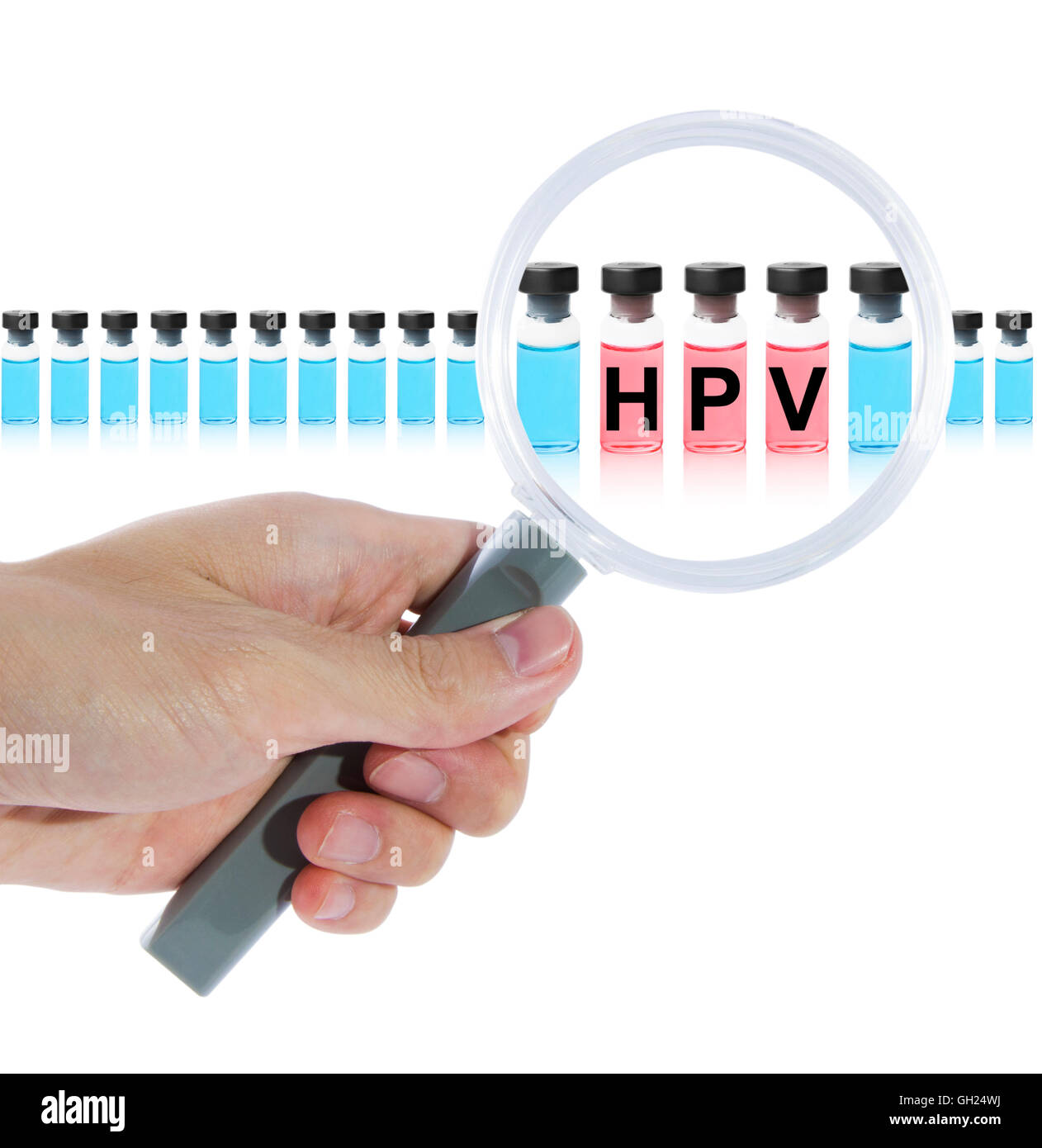 Trovare il vaccino HPV Foto Stock