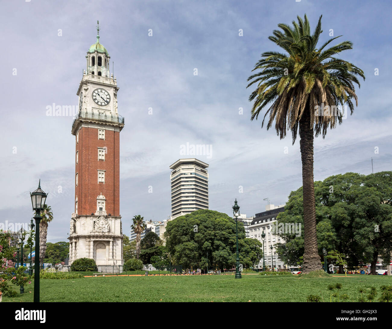 Torre monumentale di Clock Tower Plaza San Martin, Buenos Aires, Argentina Foto Stock