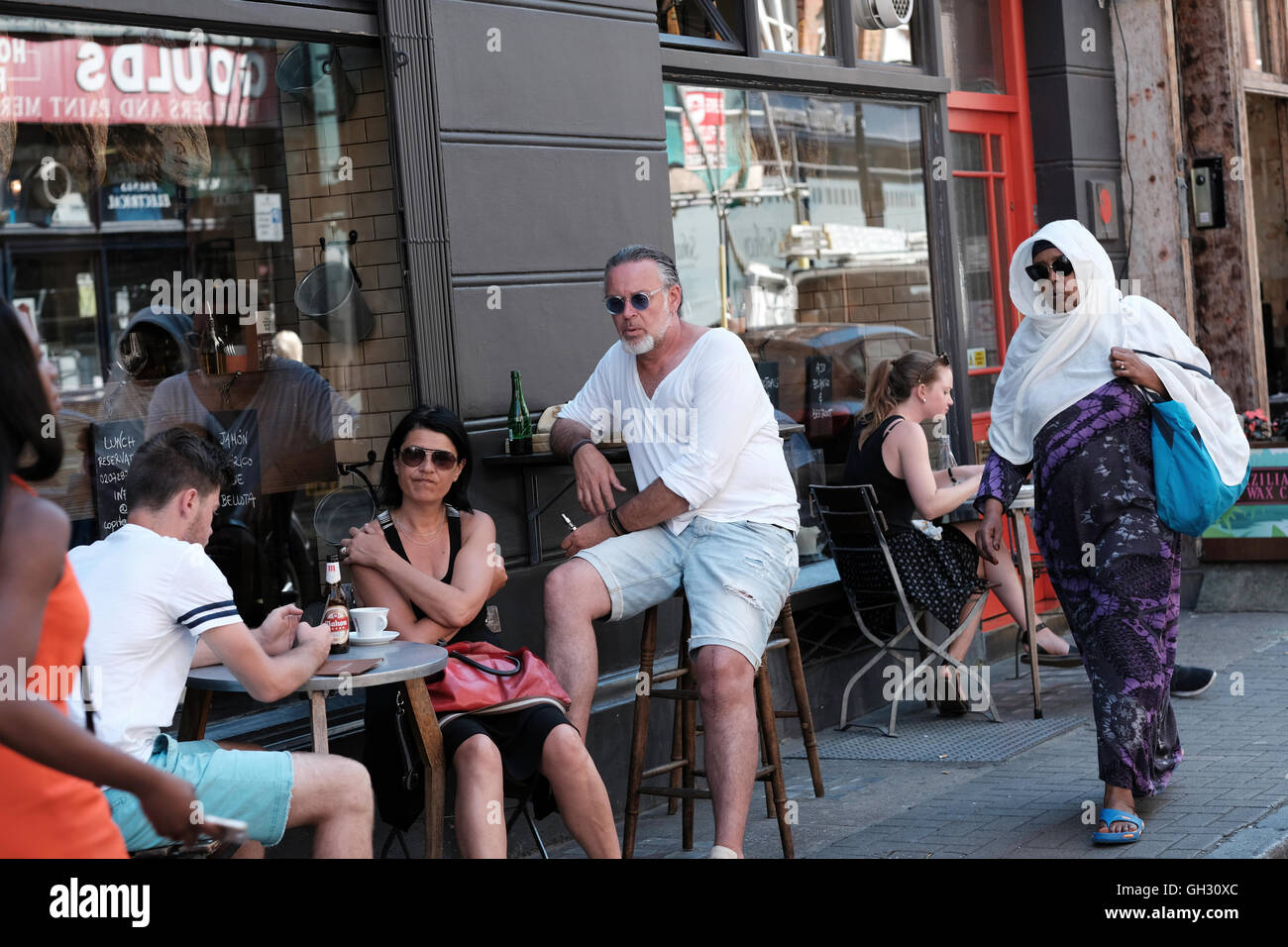 Soho street culture cafe bevanda caffè Londra Foto Stock