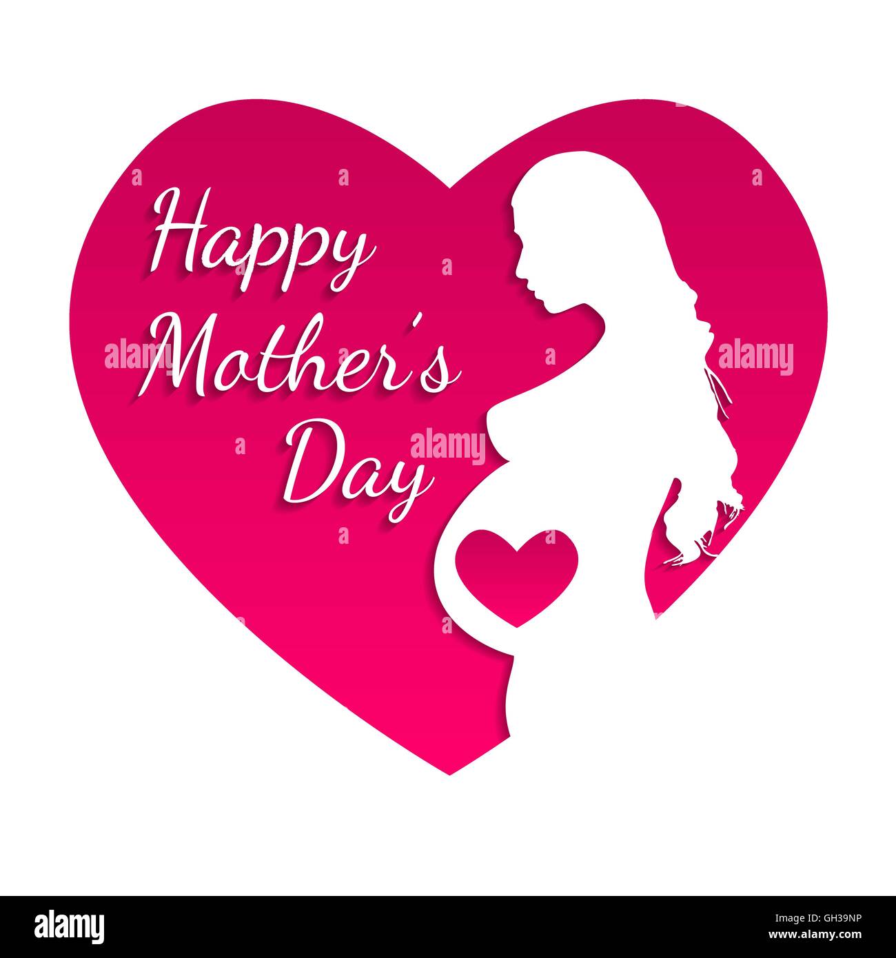 Gravidanza Felice Festa Della Mamma Biglietto Di Auguri Illustrazione Vettoriale Immagine E Vettoriale Alamy