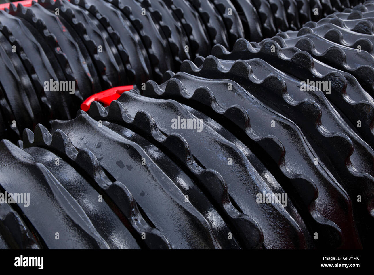 La compattazione del suolo rotola sulle macchine agricole REGNO UNITO Foto Stock