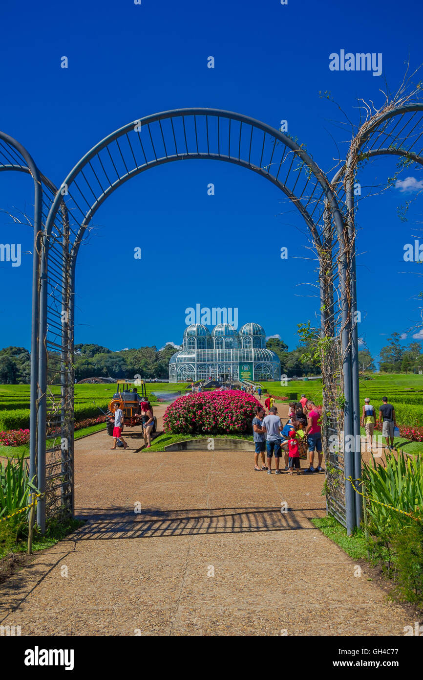 CURITIBA, Brasile - 12 Maggio 2016: il parco botanico di Curitiba è stato aperto al pubblico nel 1991 Foto Stock