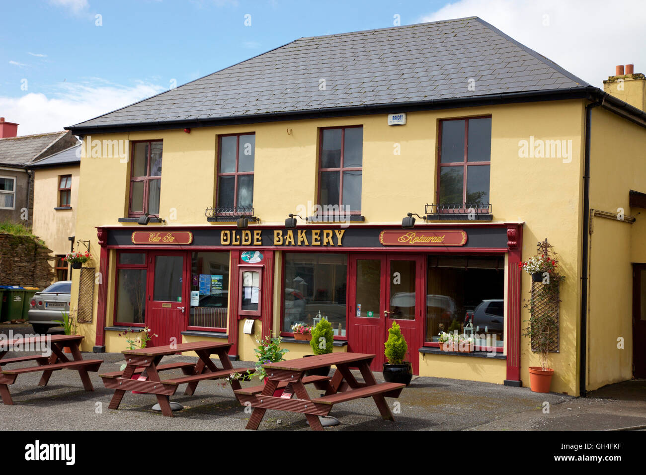 The Olde panificio, ora un ristorante, Castletownbere, penisola di Beara Foto Stock