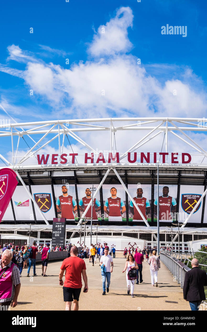 West Ham United Ground, London Stadium, Borough of Newham, London, England, Regno Unito Foto Stock