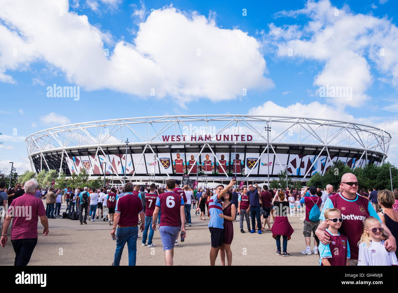 West Ham United Ground, London Stadium, Borough of Newham, London, England, Regno Unito Foto Stock