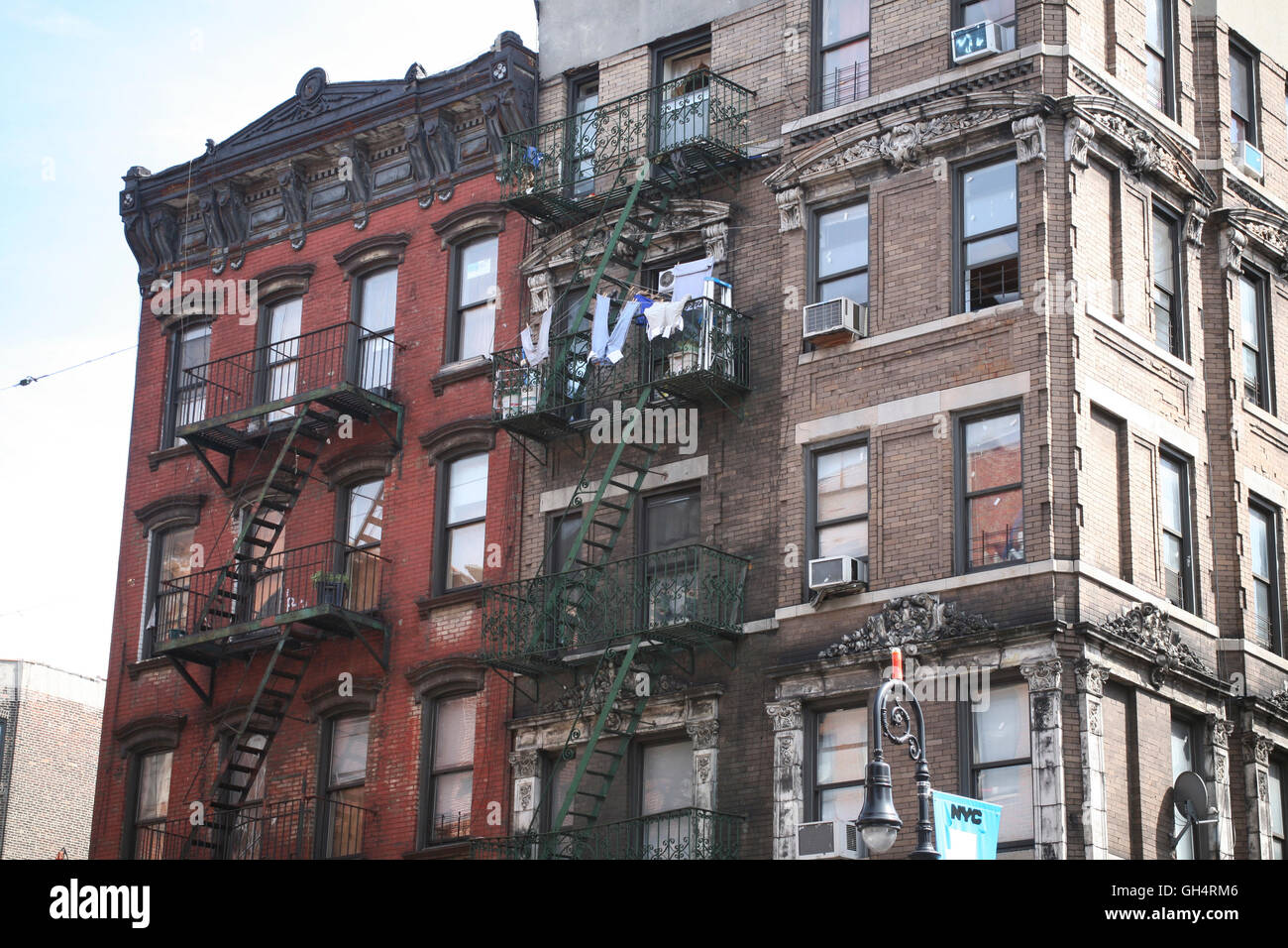 Affitto casa a Little Italy con scale antincendio Foto Stock