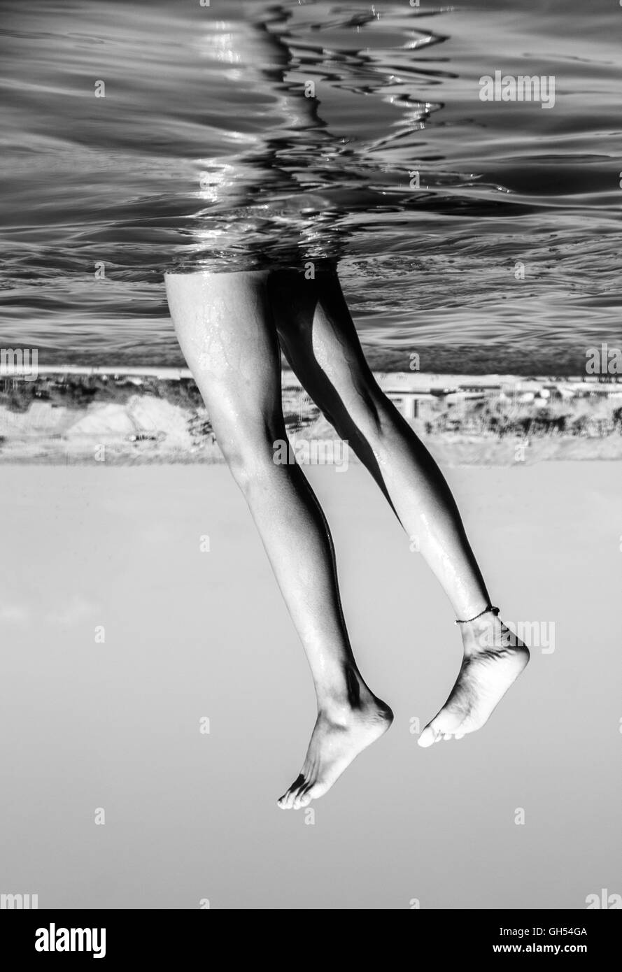 Gambe sporgenti del mare Foto Stock