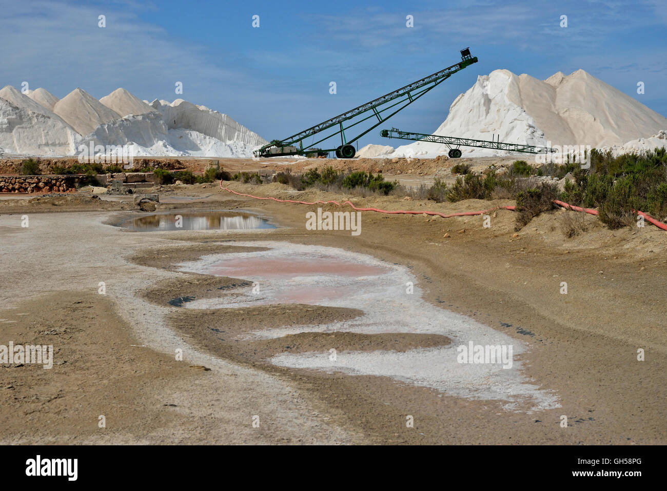 Geografia / viaggi, Spagna, sale marino dump, Salinas de Levante, salin de Llevant, Salins, ad Es Trenc piana, Maiorca, Baleari, Additional-Rights-Clearance-Info-Not-Available Foto Stock