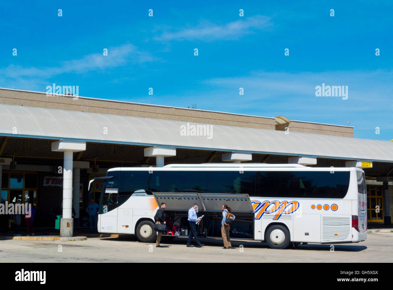 La stazione degli autobus, Zara, Dalmazia Settentrionale, Croazia, Europa Foto Stock