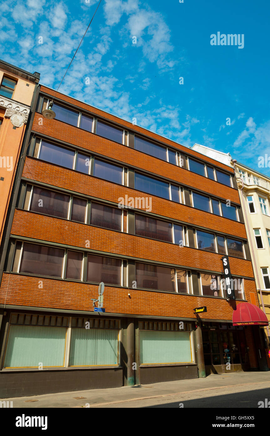 Insinööritalo, ingegnere di casa, dal 1952, progettato da Alvar Aalto, Punavuori, Helsinki, Finlandia Foto Stock