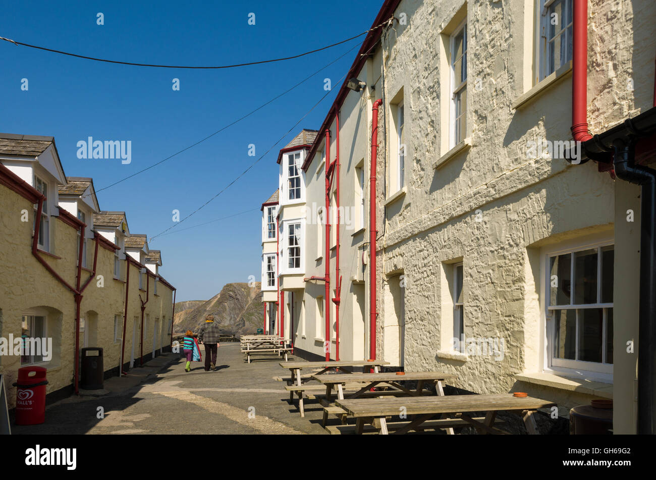 Il museo e Hotel a Harland Quay sulla North Devon Coast, Inghilterra. Foto Stock