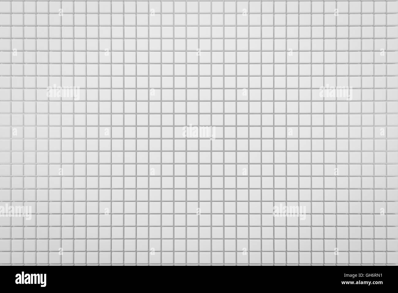 Pixel bianco sullo sfondo della griglia 3D render con spazio di copia Foto Stock