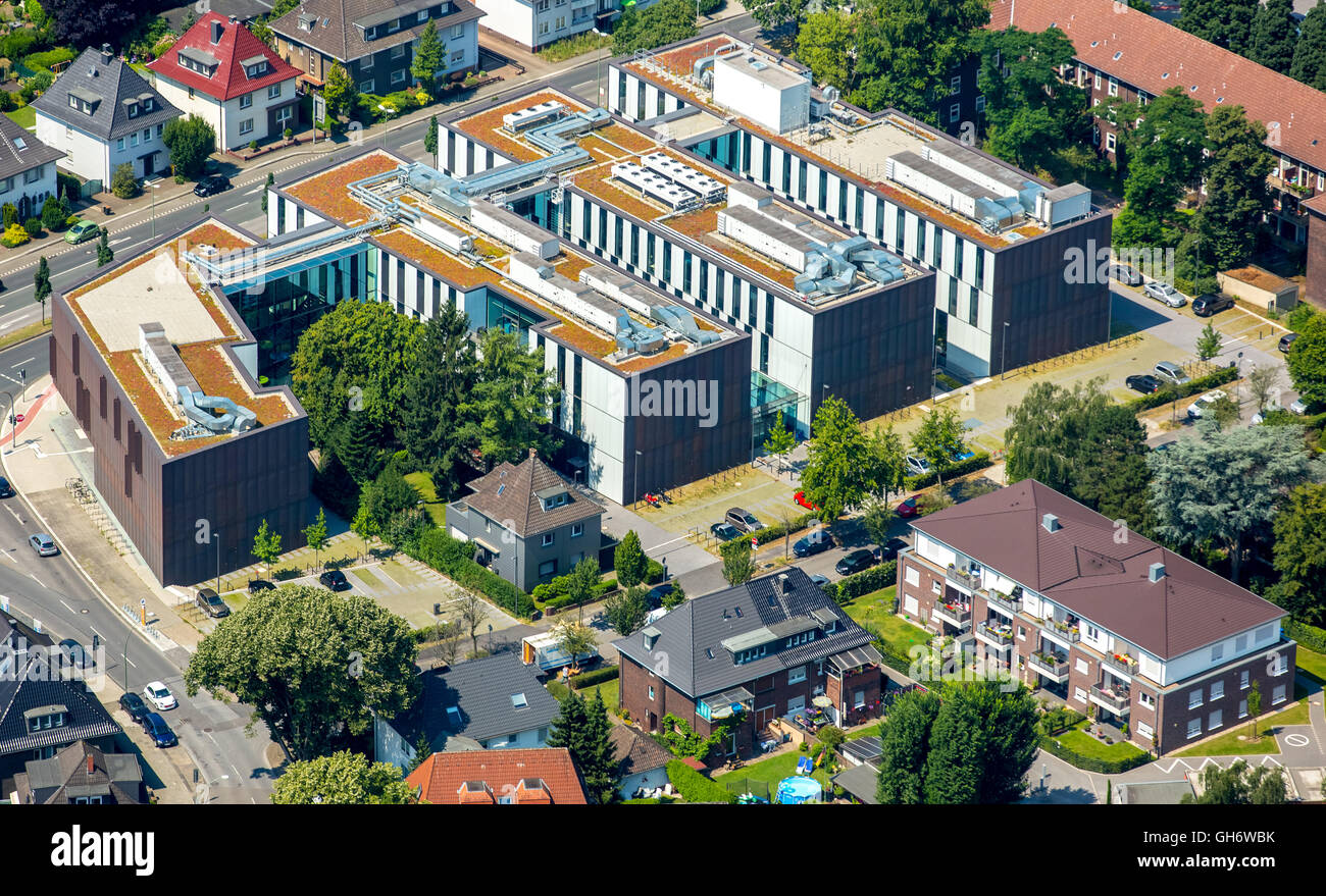 Vista aerea, ad ovest della Ruhr University, University, Technical College, Bottrop, la zona della Ruhr, Renania settentrionale-Vestfalia, Germania, Europa Foto Stock