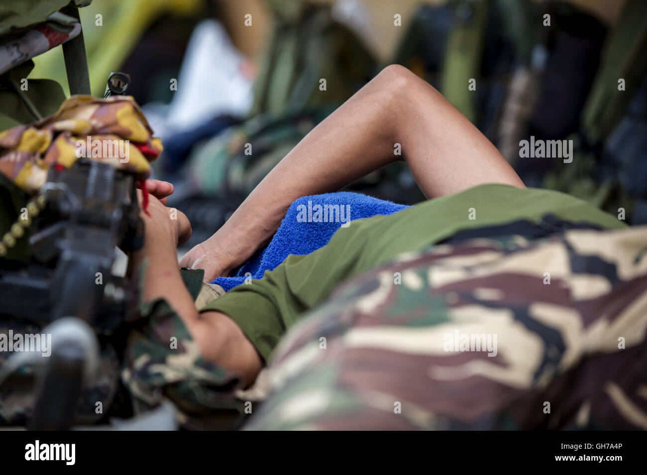 I soldati a Mindanao - Filippine Foto Stock