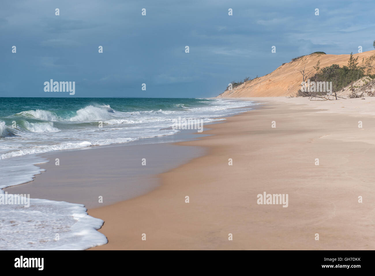 Oceano Indiano spiagge sull isola di Benguerra nell'Arcipelago di Bazaruto in Mozambico Foto Stock
