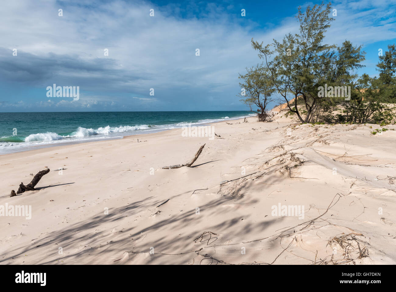 Oceano Indiano spiagge sull isola di Benguerra nell'Arcipelago di Bazaruto in Mozambico Foto Stock