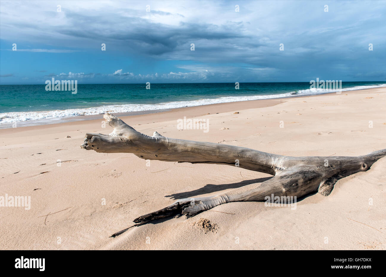 Oceano Indiano spiagge sull isola di Benguerra nell'Arcipelago di Bazaruto in Mozambico Foto Stock