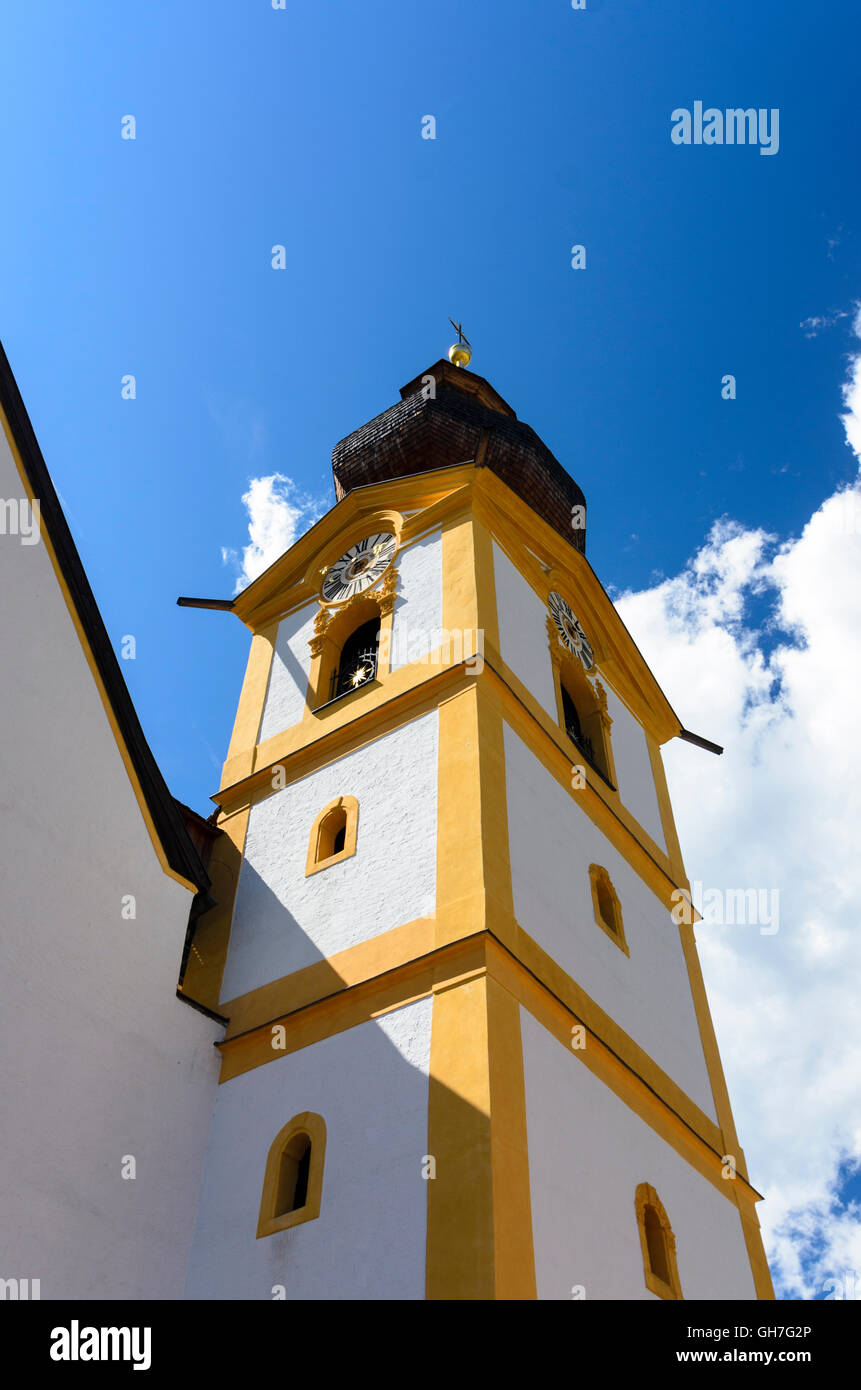 Werfen: chiesa Hl. Jakobus dem Älteren, Austria Salzburg Pongau Foto Stock